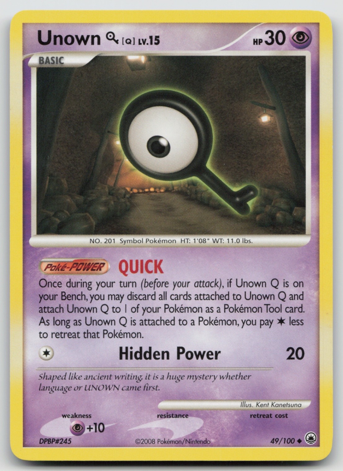 Unown [Q] 49/100 Majestic Dawn Uncommon Pokemon TCG Card