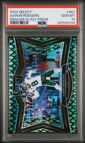 2024 Panini Select - Field Level Aaron Rodgers #462 Dragon Scale Prizm /70