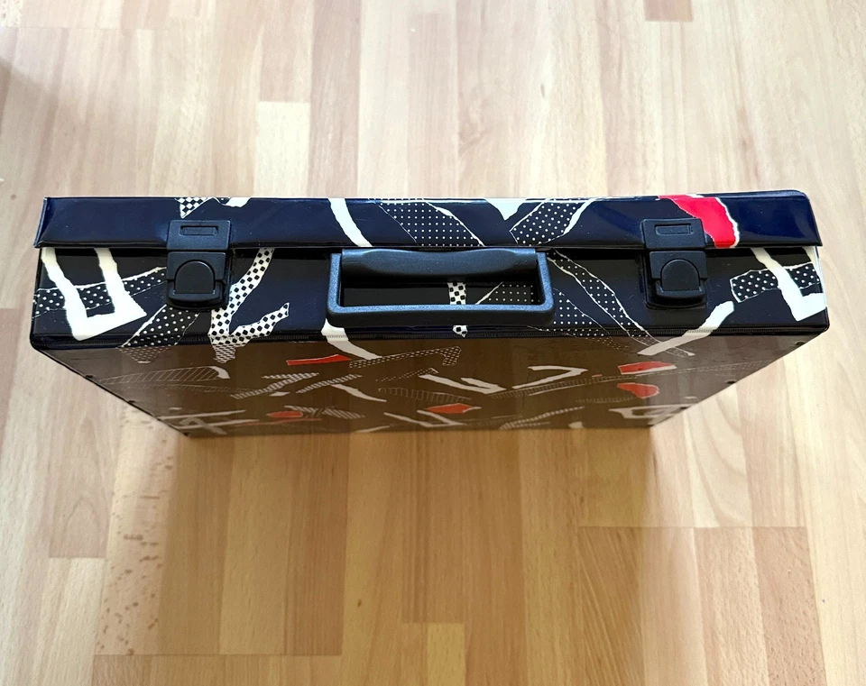 Cassette Tape Carry / Storage Case - Holds 45 Cassettes - Abstract Design - Image 3 of 4