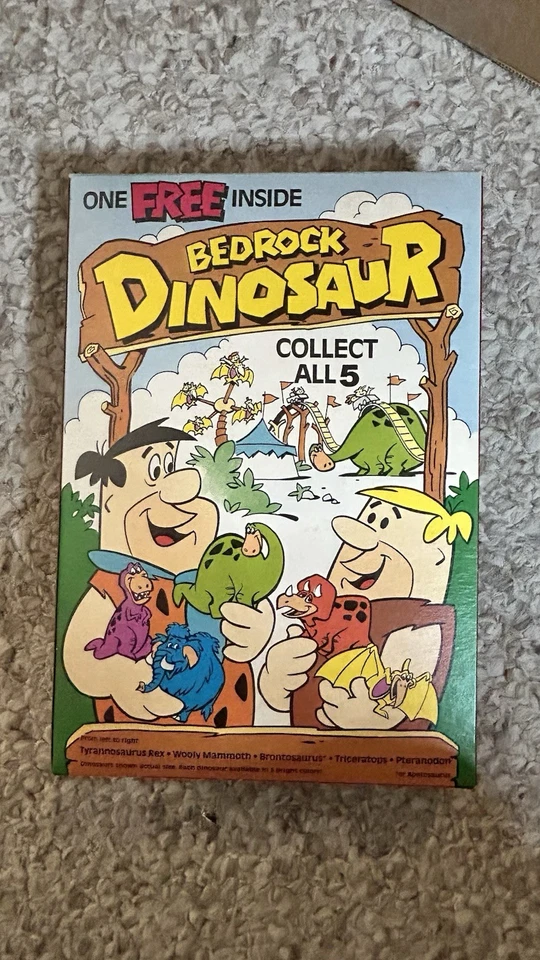1991 Post Cereal Fruity Guijarros Fred & Barney Excelente Estado Vacío Foto 2 de 4