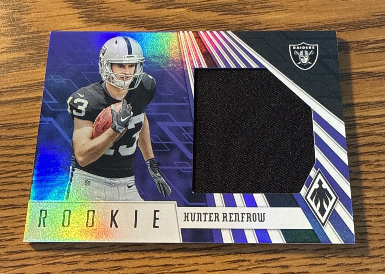 2019 Panini Phoenix - Jumbo Memorabilia Hunter Renfrow #39 Prime Purple /75 RC
