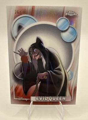 2026 Topps Chrome Disney Evil Queen-Snow White-Red Refractor #26/30 SSP
