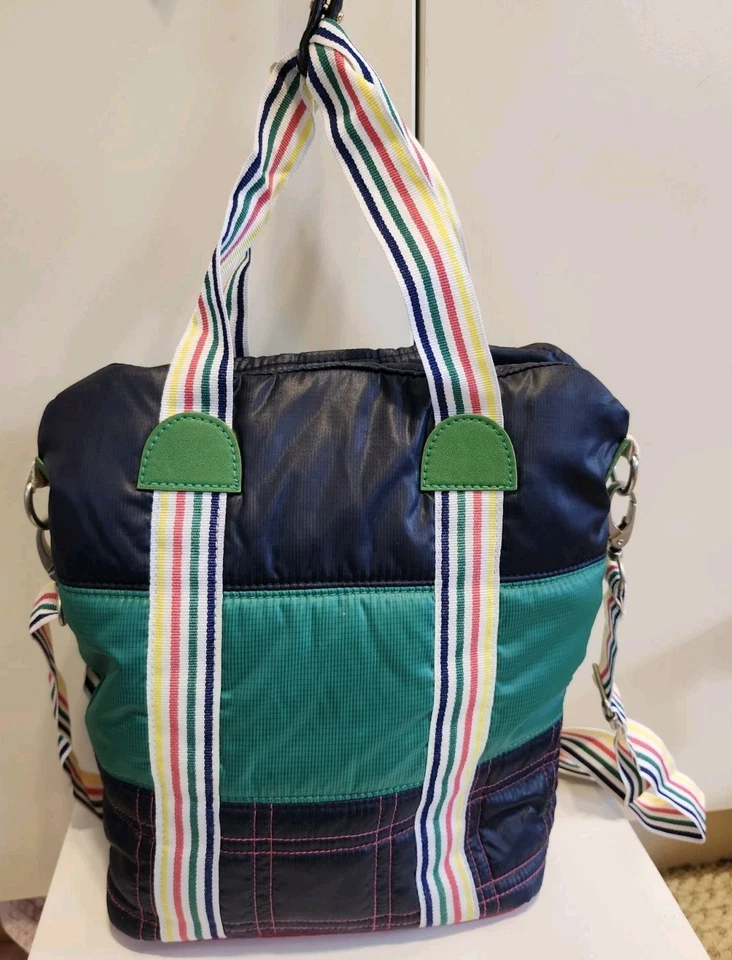 NWT Kenzo Kids Multi-Color Zip Top Nylon Tote Bag Made in France - Image 2 of 4