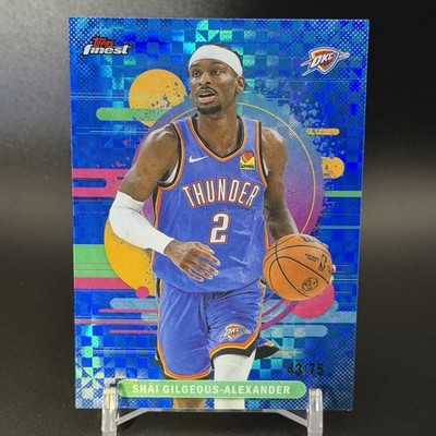 2025-26 Topps Finest Shai Gilgeous Alexander Blue X-Fractor Uncommon /75 #160