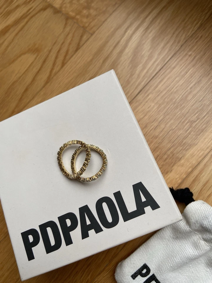 PDPaola 2 Ringe vergoldete sterling silber 925
