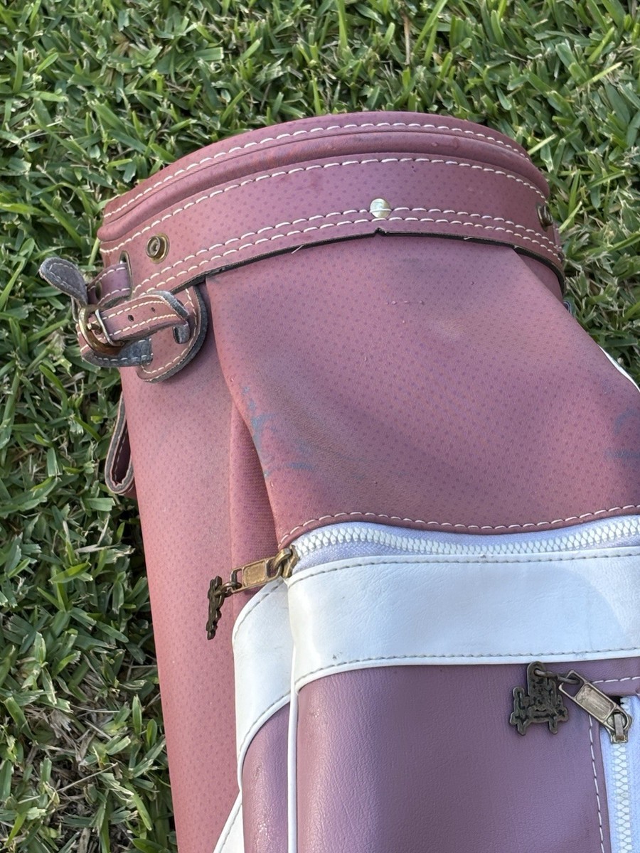 Vintage Hot Z ProGroup Golf Cart Bag 6-Way Divider Made USA Pink