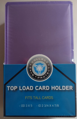 (25) CSP 3x5 Rigid Top Load Tall Protector New NIP High Impact 2 3/4''x4 7/8'' ID
