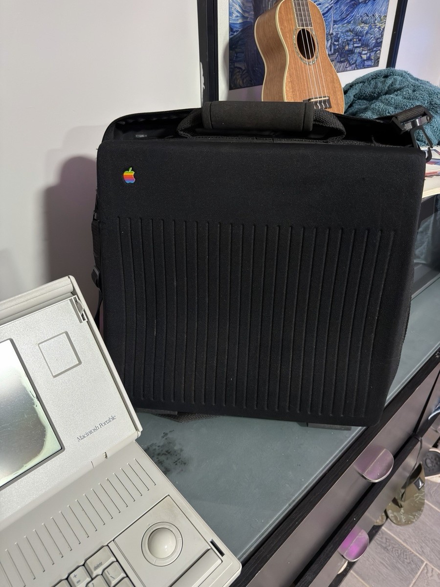 Apple Macintosh Portable Vintage Laptop with Battery, Case, and