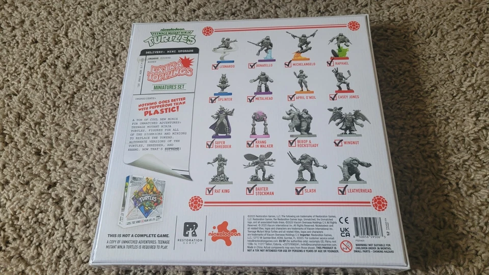 Unmatched Adventures Teenage Mutant Ninja Turtles - Extra Toppings Minitures Set - Image 2 of 2