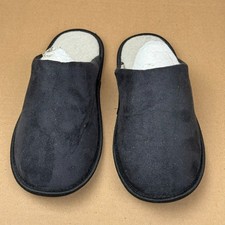 Men's Slip-On House Slippers Black Mules Size US 9-10 EU 42/43 Lightweight
