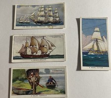 W.A. & A.C. CHURHMAN Cigarette Cards THE STORY OF NAVIGATION, 4 Cards