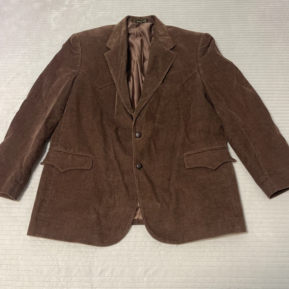 Chaqueta Blazer Abrigo Deportivo Circle S 46R Marrón Pana Yugo Occidental Para Hombre Foto 2 de 4