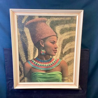 Vintage Framed Print The First Wife of a Zulu Chief By Tretchikoff (A) MO#8751