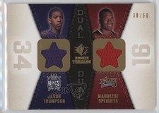 2008-09 SP Rookie Threads Dual Gold 38/50 Marreese Speights Jason Thompson 4g8