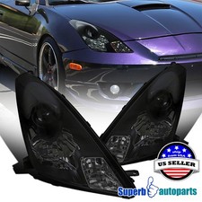 Fits 2000-2005 Toyota Celic 00-05 Black Smoke Projector Headlights Head Lamps