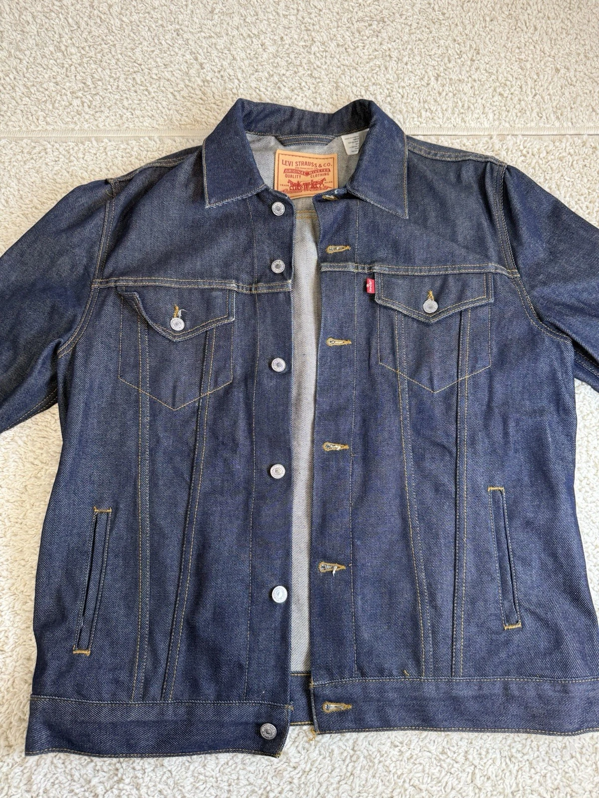 Levis Denim Jacket Mens Blue Jean XL