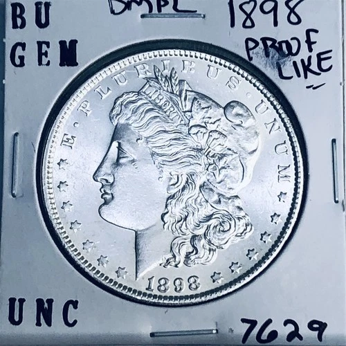 1898 BU GEM MORGAN SILVER DOLLAR UNC MS+++ U.S. MINT RARE COIN 7629