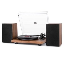 1 BY ONE Bluetooth Turntable Hi-Fi System with 36 Watt Bookshelf Speakers