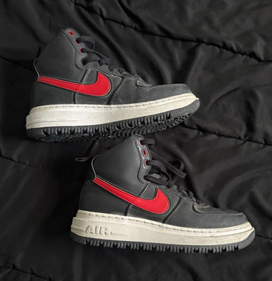 Nike Air Force 1 High Boot Black University Red Men s Size 9 DA0418-002