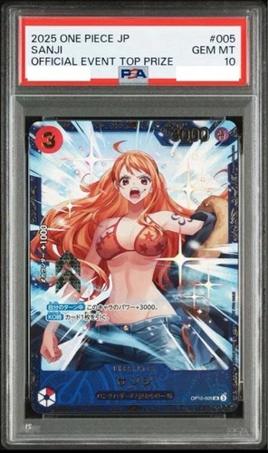 PSA10 One Piece Card Game Sanji OP10-005 Flagship Japanese Nami Promo Card