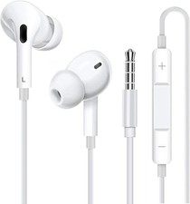 3.5Mm Wired Earphones With Microphone, Hifi Sound Quality, Volume Control, Deep 
