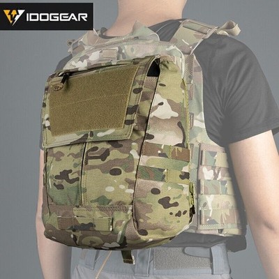 IDOGEAR Tactical Accessory Pack Zip ON Pouch Panel Plate Carrier Back Bag Vest