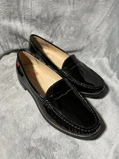 Women Shoes Marc Joseph New York East Village Penny Loafer 8.5 Black Patent New