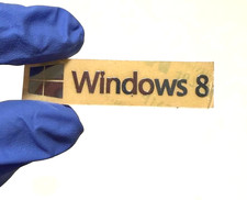 1 x fits Windows 8 Laptop/PC Metal Sticker Badge Decal 50mm x 9mm