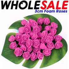 1000 Foam Mini Roses WHOLESALE Heads Buds Small Flowers Wedding Home Party UK