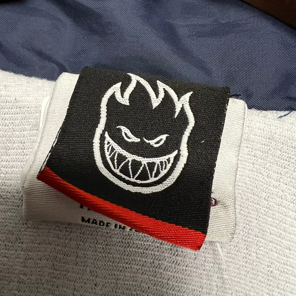 Jaqueta corta-vento masculina vintage Y2K Spitfire Wheels M náilon skatista skate - Imagem 4 de 4