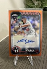 2024 Topps Chrome Update Landon Knack Rookie Auto Orange Refractor /25 Dodgers