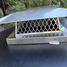 14 Inx14 in Bolt-On Single Flue Chimney Cap In Stainless Steel-SS14U