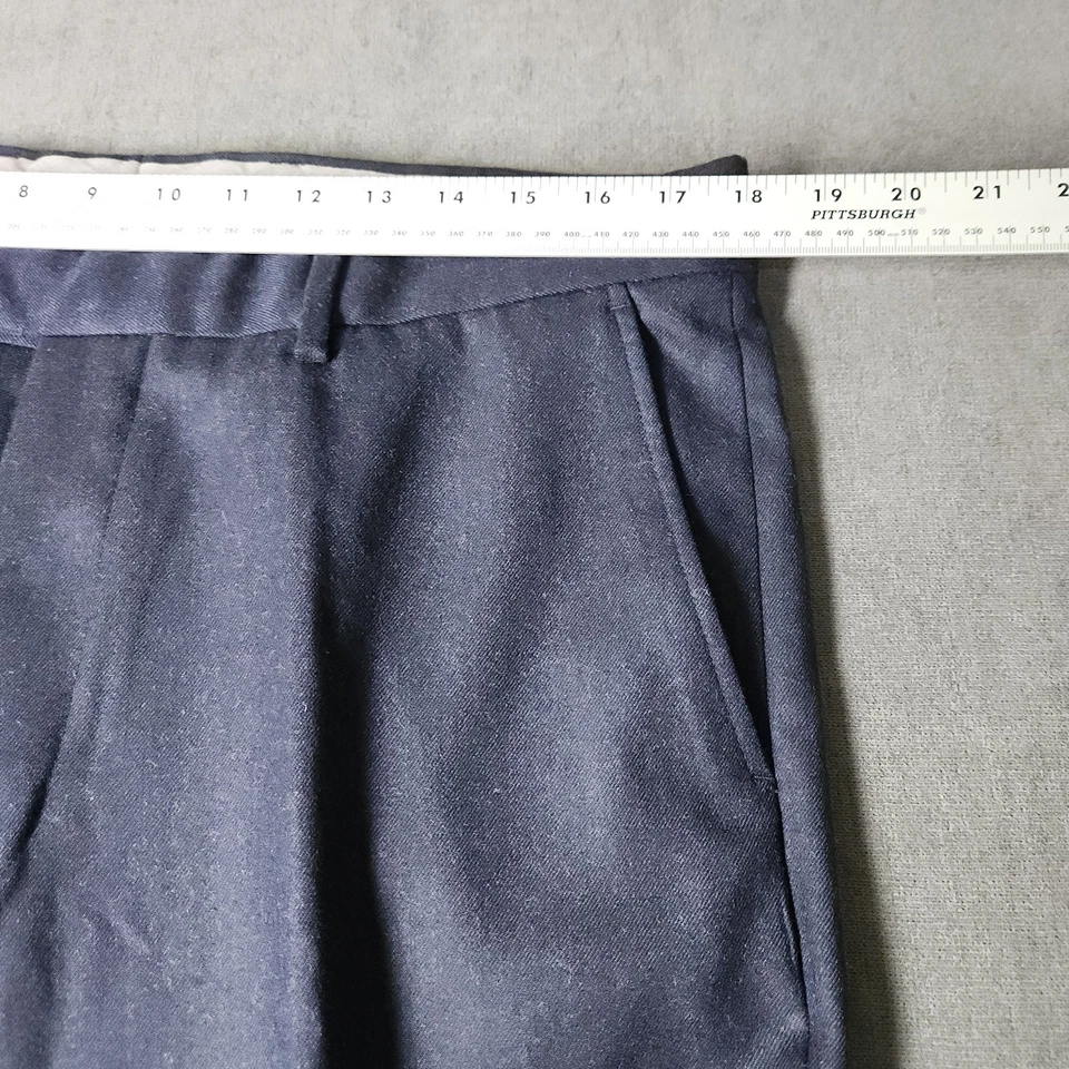 Lands End Dress Pants Mens 36x30 Traditional Fit Blue Wool Slacks - Image 3 of 4