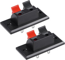2Pcs 2 Way Jack Socket Spring Push Release Connector Speaker Terminal St