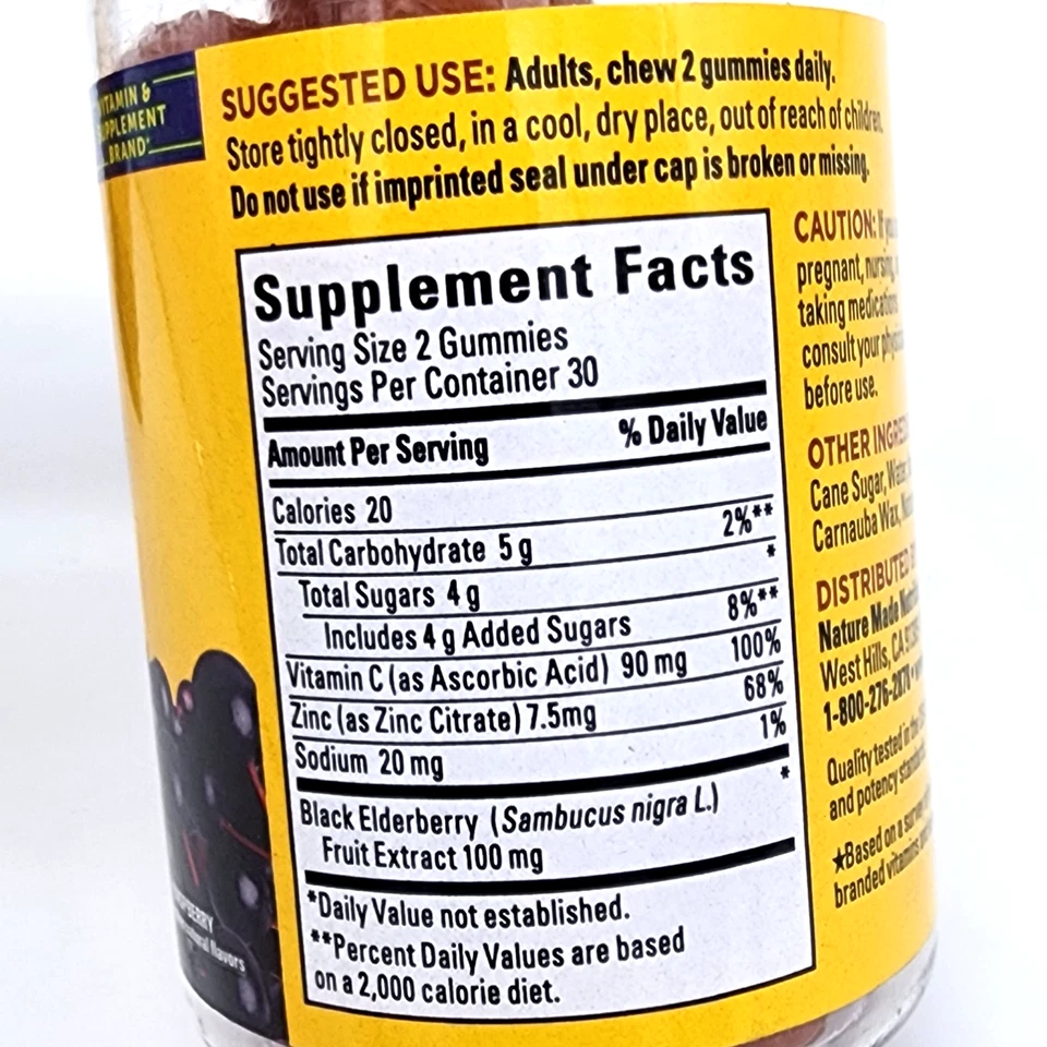 Pacote com 2 gomas de sabugueiro feitas na natureza 60 quilates validade 01/2027 - Imagem 3 de 4