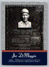 2001 UD Pinstripe Exclusives  Joe DiMaggio JD50