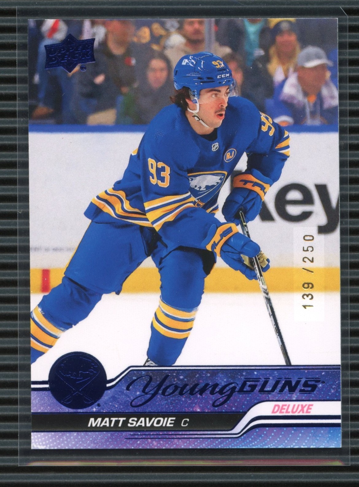 2023 Upper Deck Hockey Extended Series Young Guns Deluxe #729 MATT SAVOIE /250