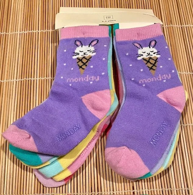 Baby Gap Ice Cream Farm Animal Days Of The Week Socks 7 Pairs 2-3 years
Opens in a new window or tab