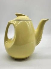 Vintage Hall China Sundial Coffee Teapot Solid Canary Yellow Art Deco