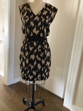 Rachel Roy Tan & Black Shift Mini Dress - Size 2