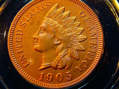 INDIAN HEAD PENNY 1905 MS BU RB