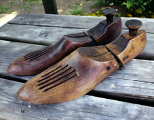 vtg natural wood wooden shoe Stretchers tree forms farmhouse decor