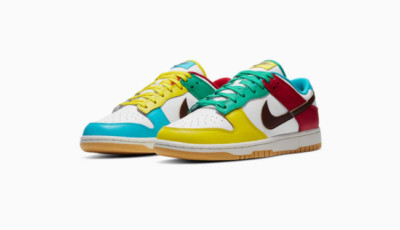 Nike Dunk Low SE 'Free.99 White Green Blue Brown DH0952-100 Men's Size 8.5 NEW