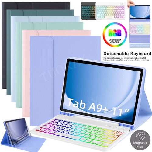 Tastatur-Hülle mit Hintergrundbeleuchtung für Samsung Galaxy Tab A9+ A8 S6 Lite S9 FE/S9 S8 S7