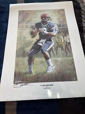 Vintage SDSU San Diego State University College Football Quarterback Poster