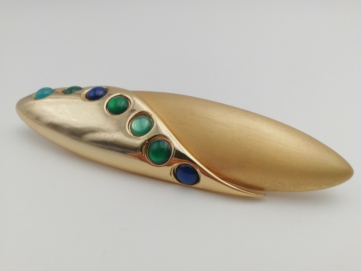GRANDE ET ANCIENNE Broche Roger Scemama 1950 VINTAGE HAUTE COUTURE Pâte