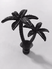 Antique Brass Palm Tree Finial  Lamp Shade Topper Decorative Finial.