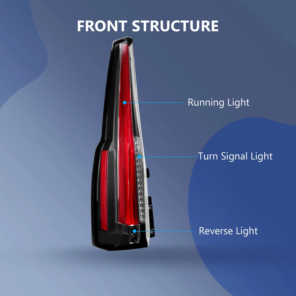 For GMC Yukon Yukon XL 2015-2020 Tail Lights Pair Brake Turn Lamps Rear Set — 第 2/4 张图片