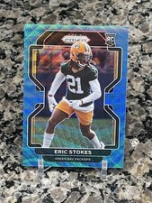 2021 Prizm Eric Stokes #433 Blue Wave Prizm RC #/199 Green Bay Packers
