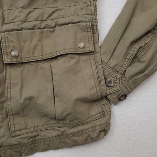Diesel Jacket Womens Medium Green Military Utility Field Coat Chore Epaulettes - Picture 3 of 21
